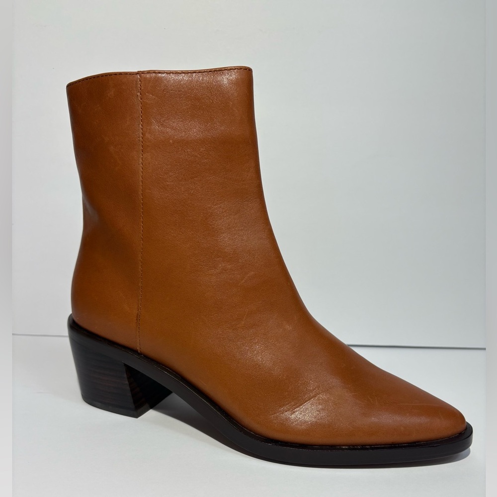 Madewell Women’s Sz 7 The Darcy Cinnamon Brown Side Zip Ankle Boot